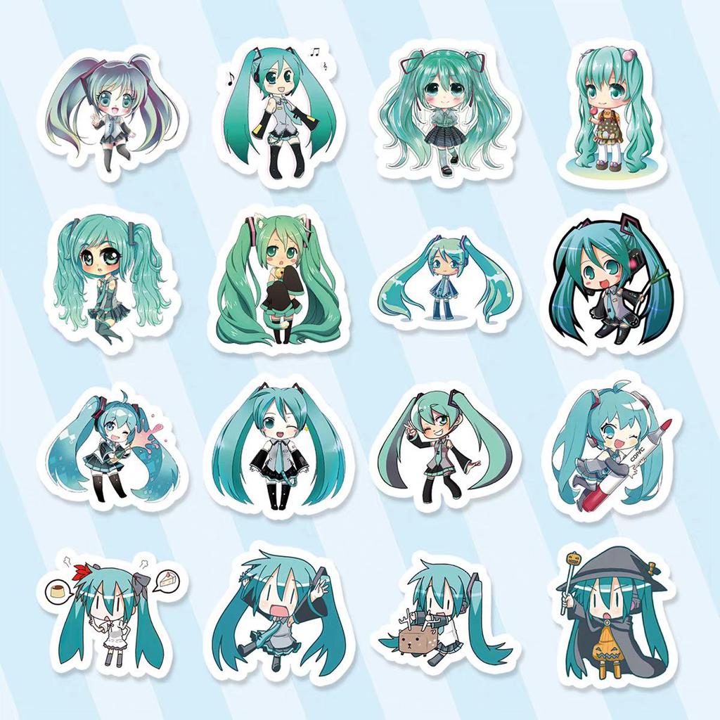 Стикеры Хатсуне Мику Хацунэ Hatsune Miku стикерпак наклейки набор наклейок 64 шт