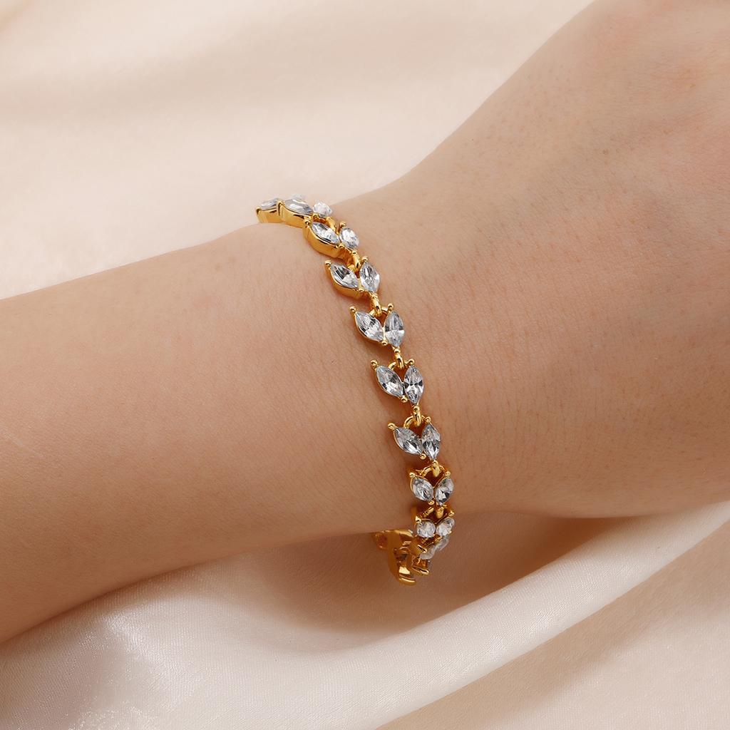 Браслеты, Браслеты, Ювелирные изделия, Креативные, Модные и Универсальные Маленькие Браслеты из Листьев Ивы с Кристаллами Свежего Цвета