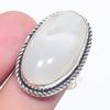 Natural Moonstone Gemstone Handmade 925 Sterling Silver Jewelry Ring Size 7 K6z42