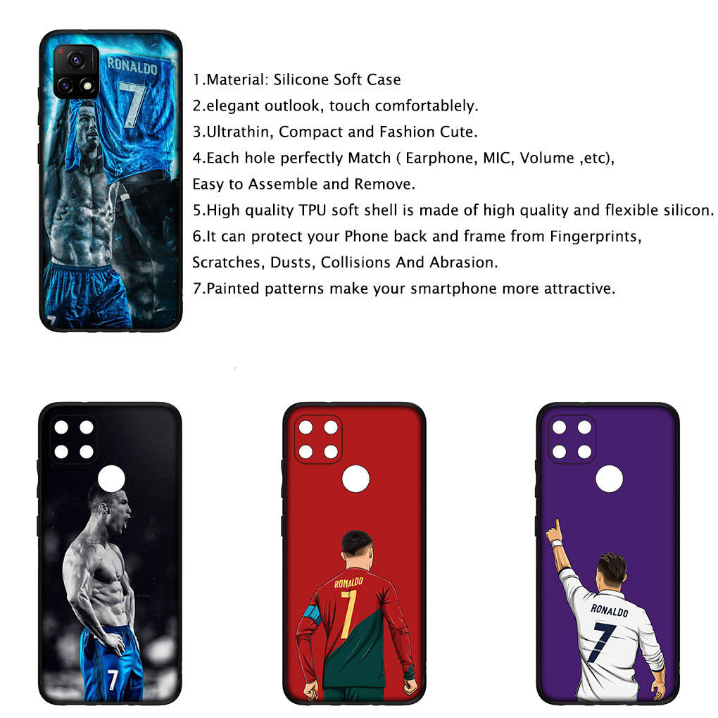 Cover for iPhone 17 16 15 Xiaomi Poco Redmi Note 14 13 12 11 Pro Max 9 16e Samsung Galaxy S25 S24 S23 OPPO Huawei Football Soccer No 7 No7 Phone Case