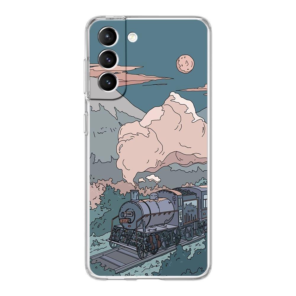 Чехол для телефона INS Japan Sunset Scenery Clear для Samsung Galaxy S23 S22 5G S20 Ultra S21 FE 5G S10E S9 S8 S10 Plus, мягкая задняя крышка.