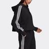 Adidas Укороченная толстовка Originals Color Block Casual Sports Hoodie Женские толстовки с капюшоном черного цвета GN3100