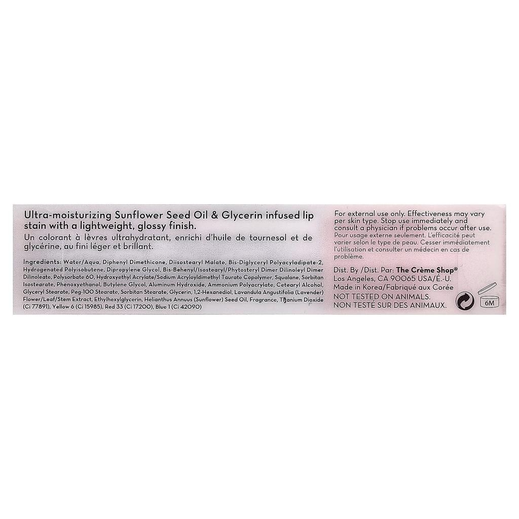 The Creme Shop, Стойкий блеск-тинт для губ 12+ часов, Cherub, 5,5 г (0.194 унц)