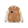 New Era FW22 Цветной Блок Шерсть Ягненка Толстая Куртка Унисекс Куртки Коричневый 13488915