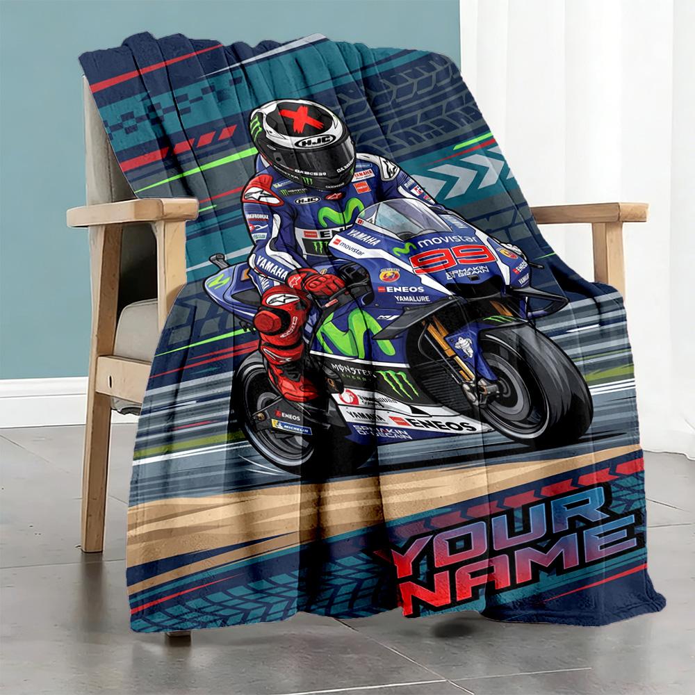 Jorge Lorenzo Personalized Name Blanket Throw Personalized Blanket Soft Cozy Perfect For Office Chair Office Nap Bedding For All Occasions