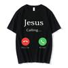 Nicolas Cage Moshi Moshi Jesus Desu T-Shirt Men Funny Meme Picolas Cage Awesome T-shirts Polyester Short Sleeve T Shirt Clothing