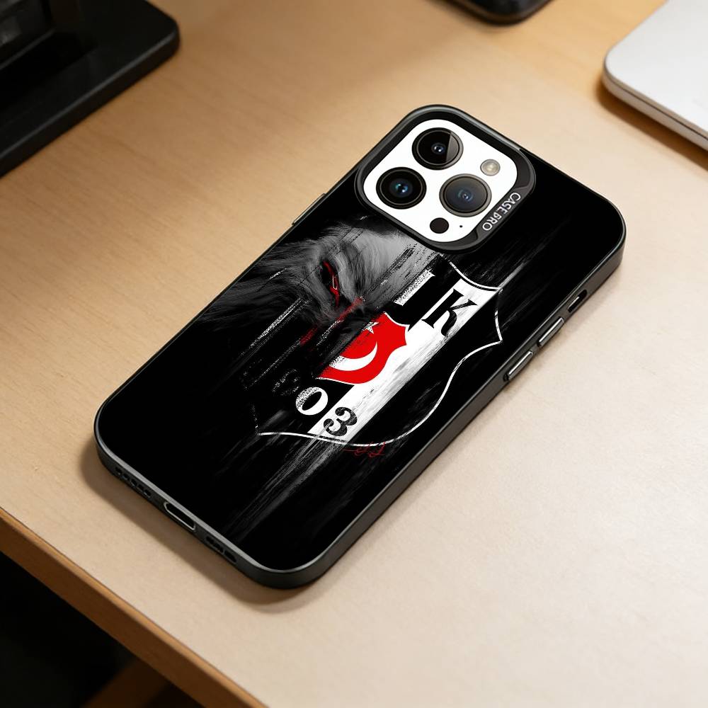 Модный чехол для телефона Besiktas BJK-1903 для iPhone 17,16,15,14,13,12,11 Plus,Pro Max,XS,Цветной Серебристый Внутренний Покрытие
