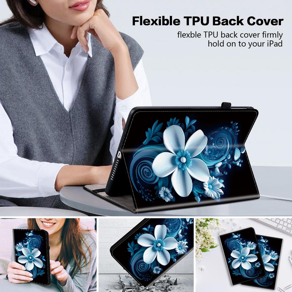 Чехол из искусственной кожи для планшета Realme Pad X-11 стилей! Прочный, с 2 слотами для подставки, держателем для карандашей и слотами для карточек, гибкая задняя крышка из ТПУ