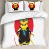 Doomsday Lightning Cat Quilt Set Three-Piece, Home Textile Printing Ask Barre