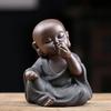 Zisha Tea Pet Little Monk Ornament