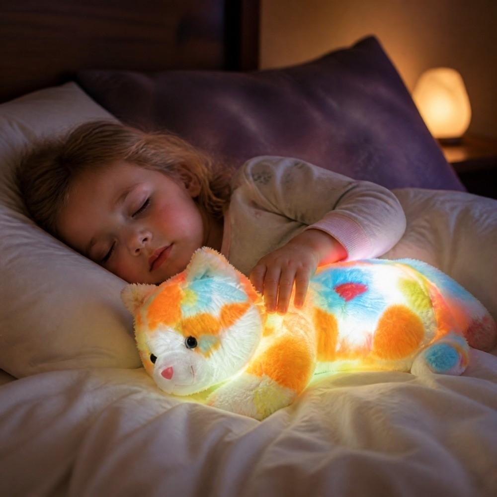 LED Glowing Plush Toy Soft Plush Fabric Light Up Toy Luminescent Doll Daily Companion