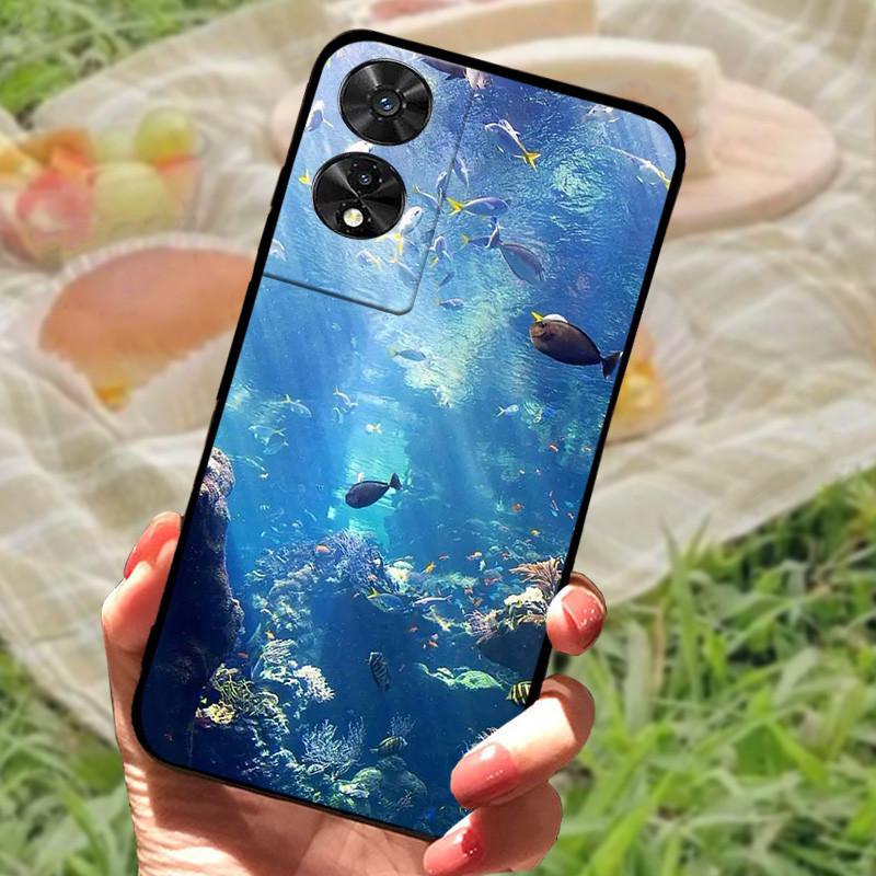 For TCL 505 Case Cover For TCL 50 SE Silicone Soft Marble Black Bumper Funda Coque for TCL 50 5G Full Protective TCL505 TCL50 SE