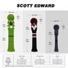 Набор чехлов для головки клюшек для гольфа Scott Edward для стержневых клюшек (Fairway Wood, Hybrid) с дизайном в виде вязаной помпонной шапки. Идеальное обновление для вашей сумки для гольфа (Драйвер #1, #3, #5, Гибрид,