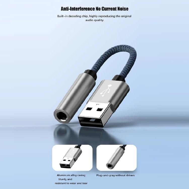 USB-кабель 3,5 мм для звука телефона, стерео-шнур USB на 3,5 мм для наушников, вспомогательный кабель звуковой карты, передача сигнала