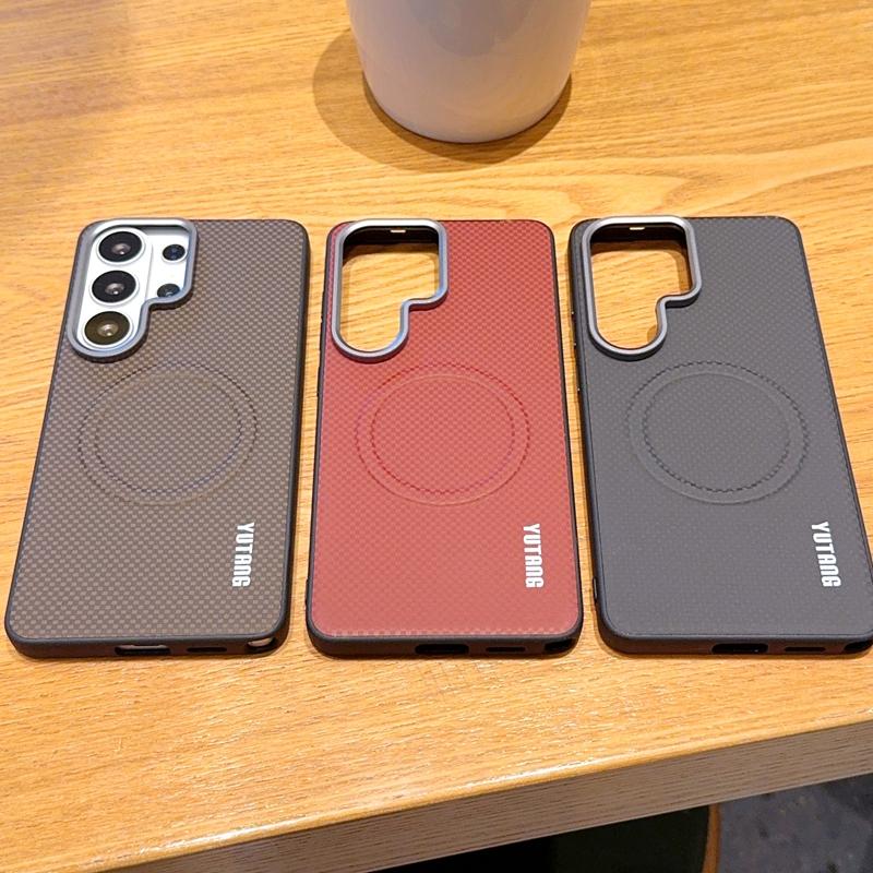 For Samsung Galaxy S26 Ultra S25 Edge Plus Case Magnetic Wireless Charger Shell Shockproof Protective Leather Back Cover
