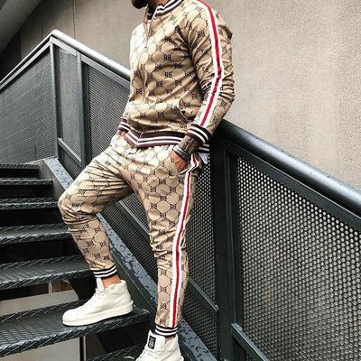 Мужские комплекты Осенний мужской спортивный костюм Комплект Мужской свитшот Мужская одежда Многокарманные модные брюки Комплект курток High Street