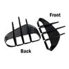 For KIA Stinger 2018-2023 Car Sticker Front Bumper Side Vent Spoiler Canard Covers Carbon Fiber Look Gloss Black Accessories ABS