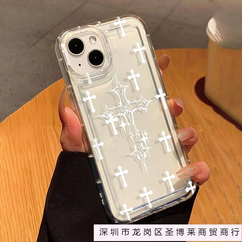 Черный крест бренда Tide для чехла мобильного телефона Apple 16Pro iPhone, мягкий ТПУ чехол, крест