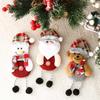 Тканевый снеговик, елочный кулон, Санта-Клаус, рождественское украшение, милый рождественский орнамент для дома