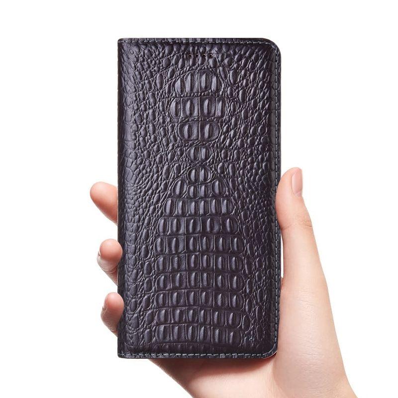 Crocodile Pattern Genuine Leather Case for XiaoMi Poco F1 F2 F3 F4 M2 M3 M4 X4 Pro GT NFC 5G Magnetic Flip Cover