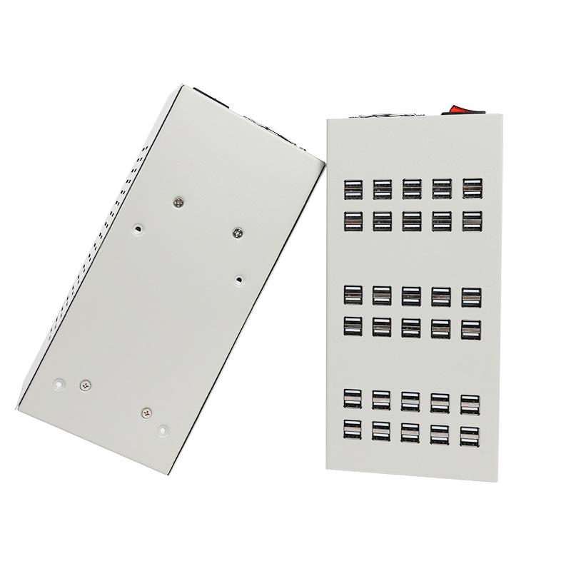 Зарядная станция USB с железным корпусом: Настольное зарядное устройство на 60 портов для нескольких устройств