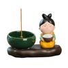 Traditional Cartoon Girl Incense Burner Creative Cute Sticks Incense Tray  Housewarming Gift