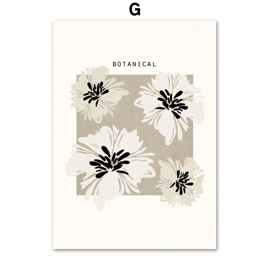 Абстрактные линии, растения, листья, геометрия, цветы, постеры и принты, холст, живопись, скандинавские настенные художественные картины для декора гостиной