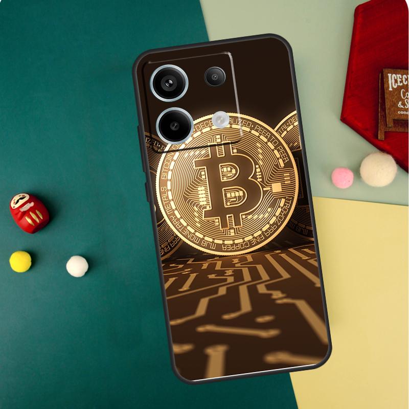Чехол Bitcoin для Xiaomi Redmi Note 13 11 8 9 10 12 Pro 12S 11S 10S 9S Redmi 13C 9C 10C 12C