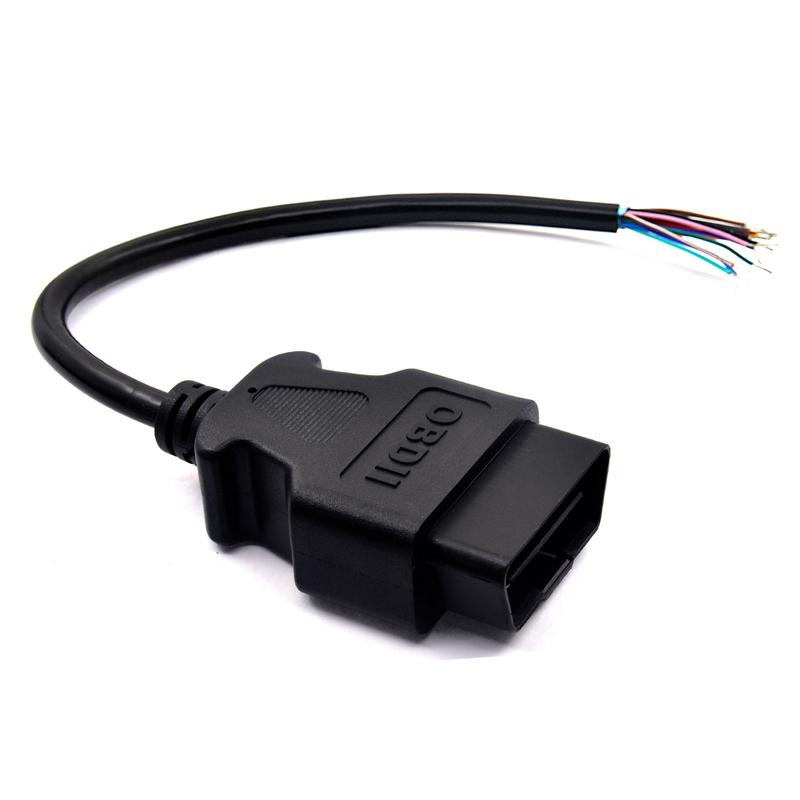 NEW 30CM 16 Pin Car Diagnostic Interface Tool Adapter OBD 2 OBD2 16pin Female Connector To Extension OBD 2 Opening OBD Cable