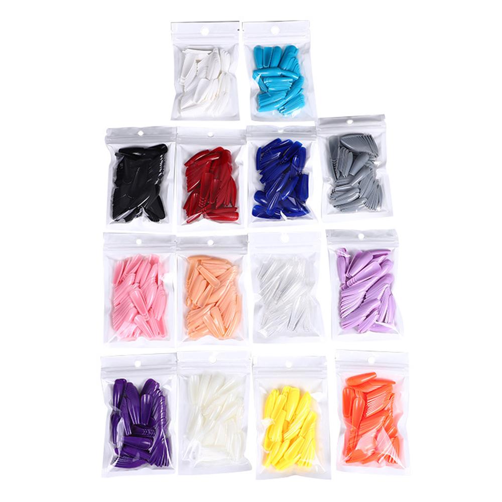 Long Ballerina Full Cover Acrylic Candy Color False Nail Tips Nail Extensions Fake Nails Manicure