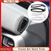 ABS Chrome Car Air Conditioning A/C Vent Outlet Cover Trim Decoration Sticker for Toyota C-HR CHR 2016 - 2022 RHD
