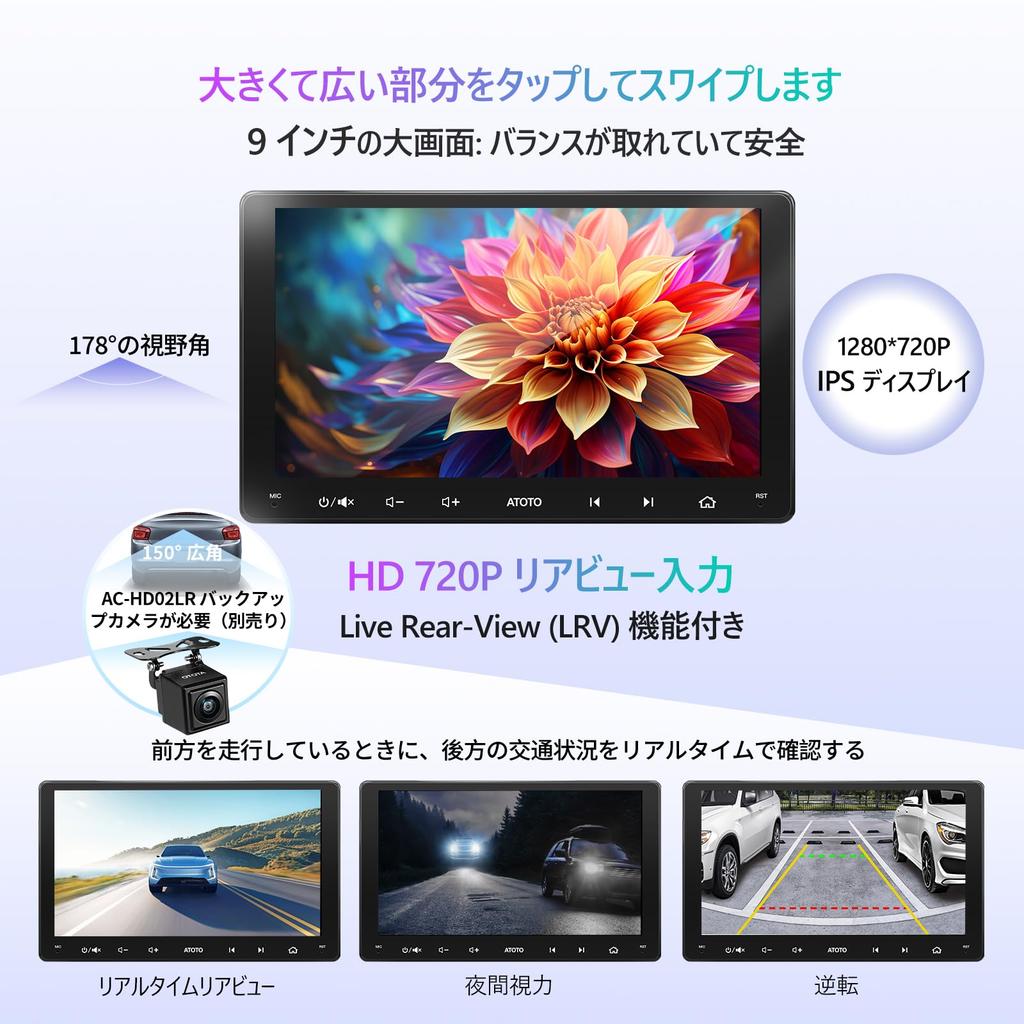 ATOTO A6 PF Double DIN Android Car Wireless Android Auto Android Audio Integrated Car IPS GPS 2G Dual Tethering HD A6G209PF [9 дюймов] Стерео, CarPlay,