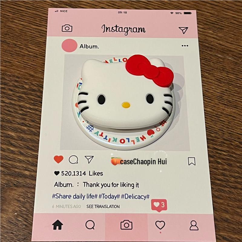 Магнитная выдвижная подставка Hello Kitty - Универсальная регулируемая клейкая подставка, совместимая с PopSocket