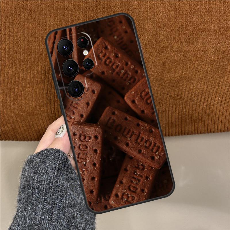 Bourbon Biscuit Phone Case For Samsung Galaxy S25 Ultra S9 S10 S20 S21 S22 Plus S24 FE S23 Ultra Back Cover