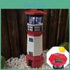 Elegant Outdoor Solar Resin Rotating Lighthouse Garden Decor Lights For Yard Spaces