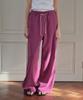 CITTA Signature Logo Linen Wide Pants_Ctb574(Purple)