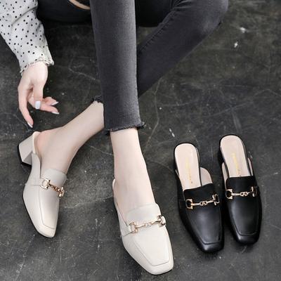 Женская обувь Женские туфли на высоком каблуке Модные туфли-лодочки Квадратный каблук Однотонные женские туфли на высоком каблуке