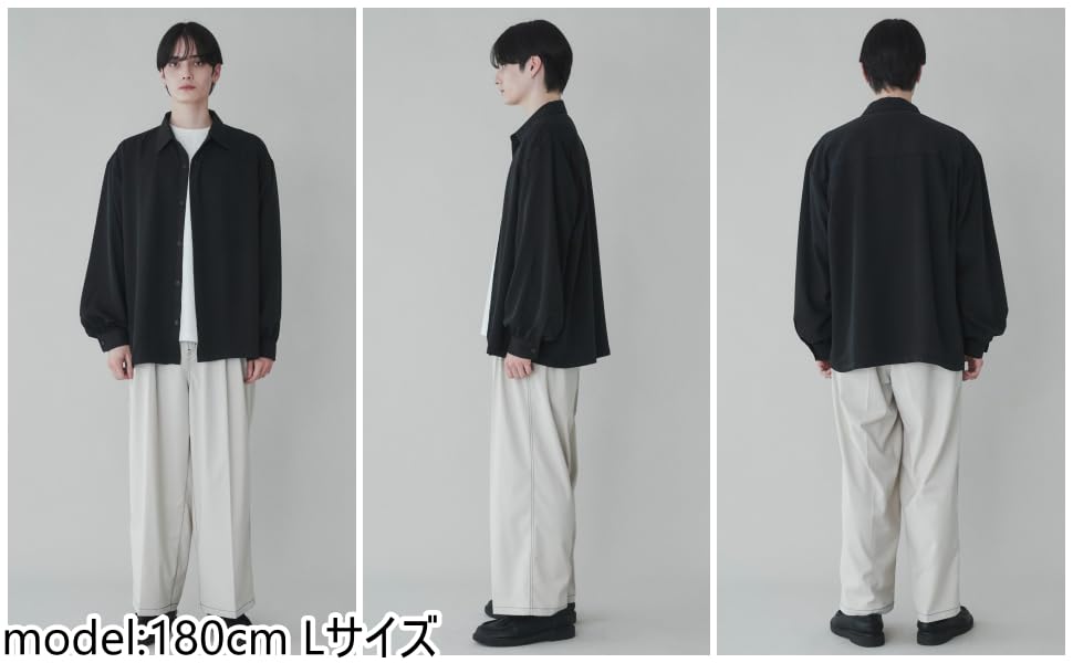 WEGO Spring Short Long Solid Oversized Loose Korean Summer Size Type B Black Men's Shirt, Sleeve/Long Sleeve, Thick, Big, Sleeve, T-Shirt, Color,