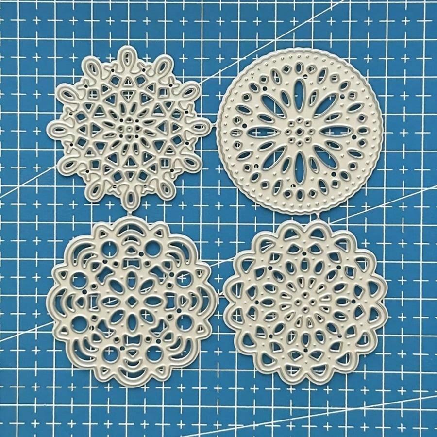 Layered Lace Frame Metal Cutting Dies Scrapbooking Stencil Die Cuts Card Embossing Photo Album Template Mold Decoration Craft