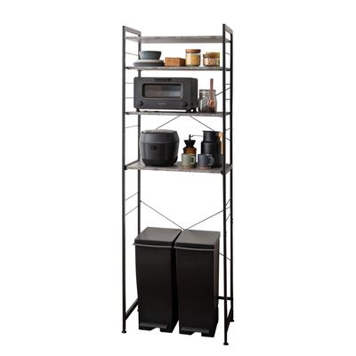 Emur Kitchen Trash Can Top Range Width Slim Kitchen Storage Range 4 Can Hold Trash HEIM Stone Gray Rack, Rack, Stand, 60, Shelf, Slide, Board, Tiers,