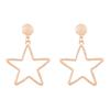 Fashion trend, personalized hollow five-pointed star earrings, earrings show white age reduction, sweet and cool style, daily commuter women's models