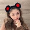 Девушка Медвежьи Уши Декор Головная Повязка Мультфильм Плюшевый Обруч Для Волос Макияж Умывание Лицо Хэллоуин Косплей