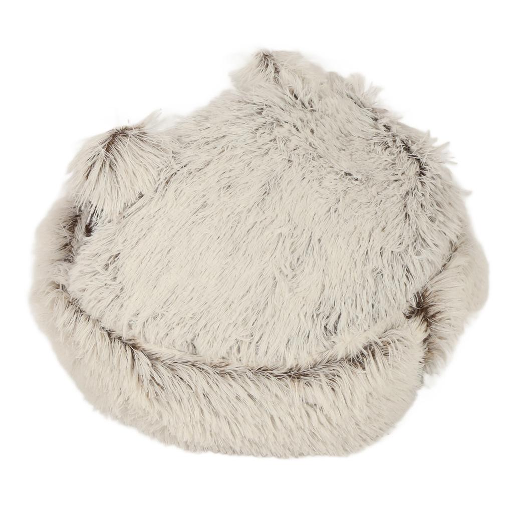 Cat Cave Bed Semi Enclosed Soft Comfortable Warm Cozy Fluffy All Seasons Universal Plush Pet Sleeping Bed for Cats Dogs