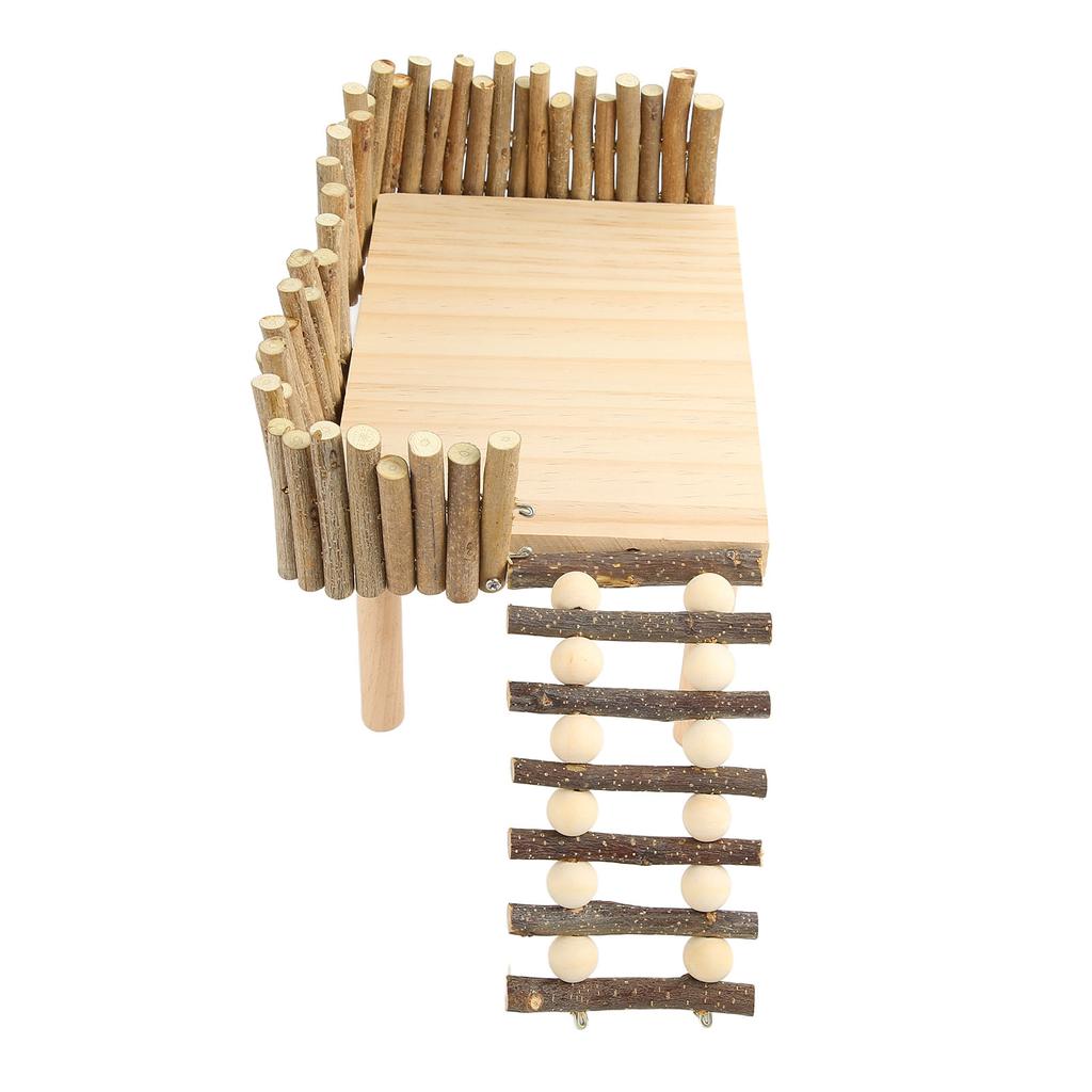 Платформа для лазания хомяка деревянная жевательная игрушка игровая площадка для маленьких домашних животных с ограждением для сахара