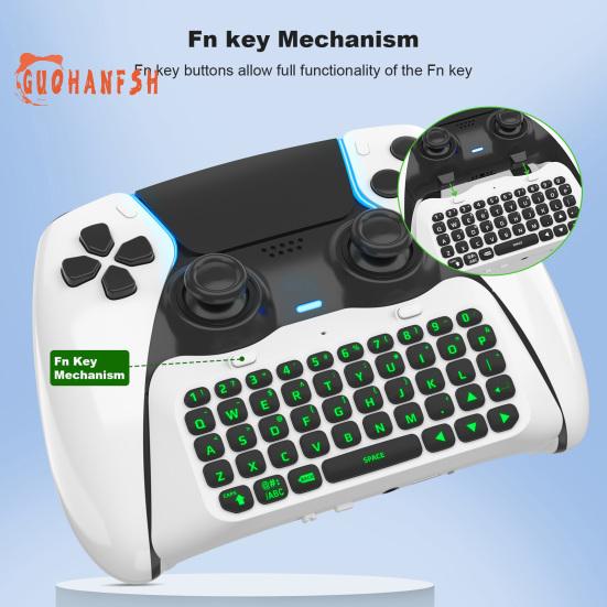 Клавиатура Plug Play с ручкой Elite Встроенный динамик Беспроводная Bluetooth-совместимая клавиатура Дизайн с подсветкой Ambiance для PS5 Elite