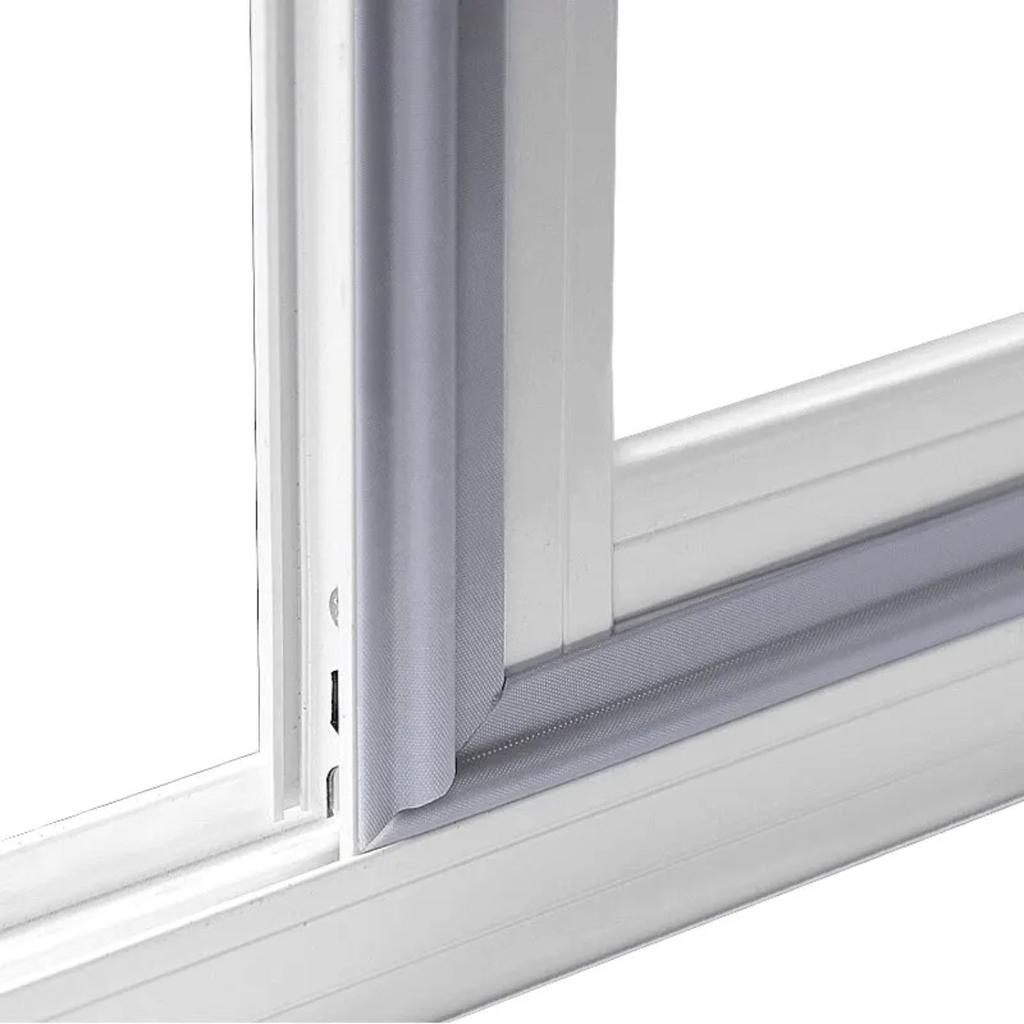 2M Grey Wearable Door Window Sealing Strips Pu Foam Self Adhesive Tape Waterproof Dustproof Sealing Tape Sound Insulation Tools