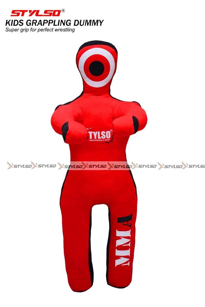 Unstuffed Wrestling Dummy for Kids - Ultimate Training Companion for Jiu Jitsu BJJ MMA Judo (Red 4ft / 48in)