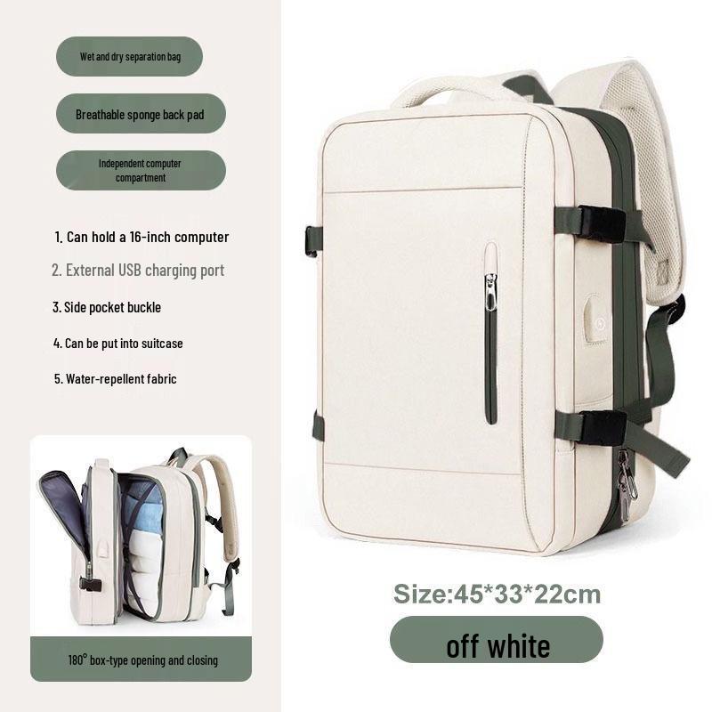 Раскладывающийся двойной плечевой рюкзак - Унисекс ручная кладь с многослойным хранением и отделением для ноутбука, Сверхбольшая вместимость