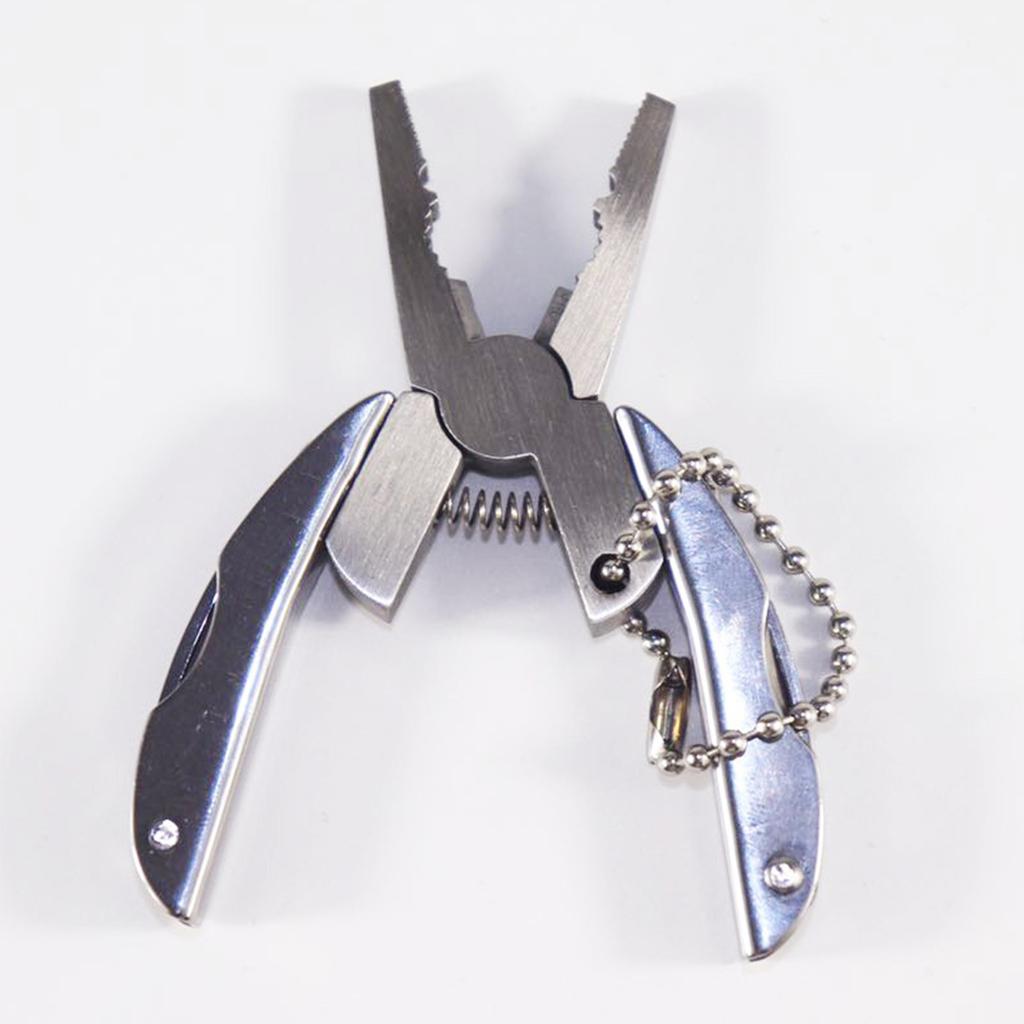 Mini Multi-Purpose Folding Pliers  Compact 5-in-1 Multipurpose Pliers & Knife Set for Outdoors Camping Hiking Fishing