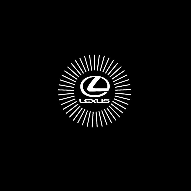 PHL1  2026 Hot Interior Stickers 2Pcs LED Car Welcome Door Lights Emblem Accessory For Lexus F SPORT GX460 Ct200h IS250 ES 220D IS200